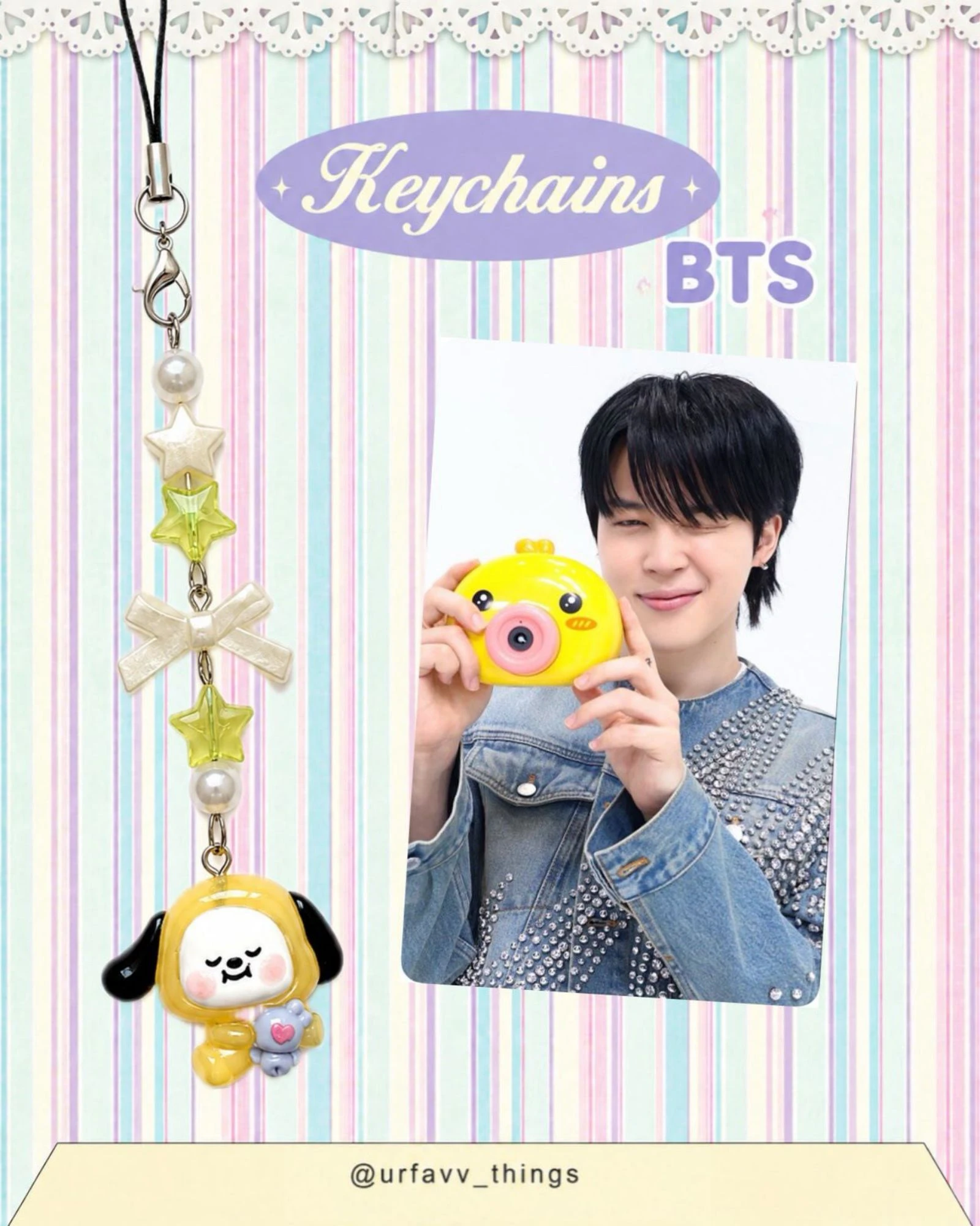 Charm bt21 and photocard  fanmade bts